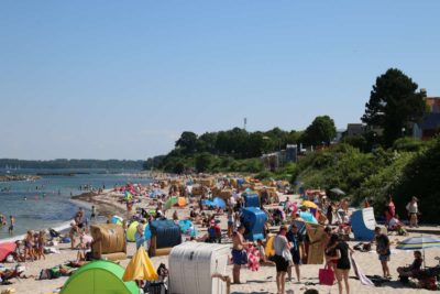 Beach Kiel-Schilksee in summer