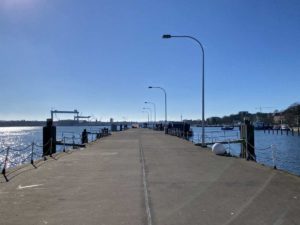 Blücherbrücke Kiel at Kiel fjord