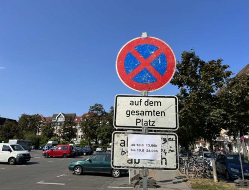 Parkverbot auf dem Blücherplatz am 18. und 19. August 2022