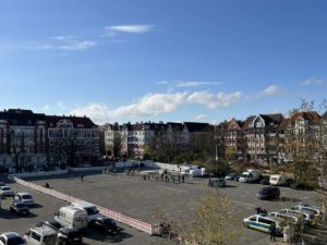 Blücherplatz Kiel vor Besuch von Robert Habeck