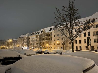 Blücherplatz Kiel Winter und Schnee