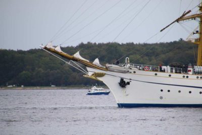 Bow sailing training ship Gorch Fock Kieler Förde