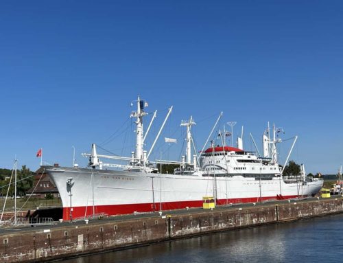 Museum cargo ship Cap San Diego visiting Kiel