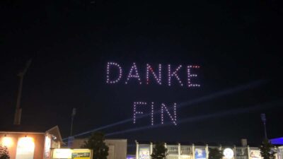 "Danke Fin" Drohnenshow Fin Bartels Abschied Holstein-Stadion