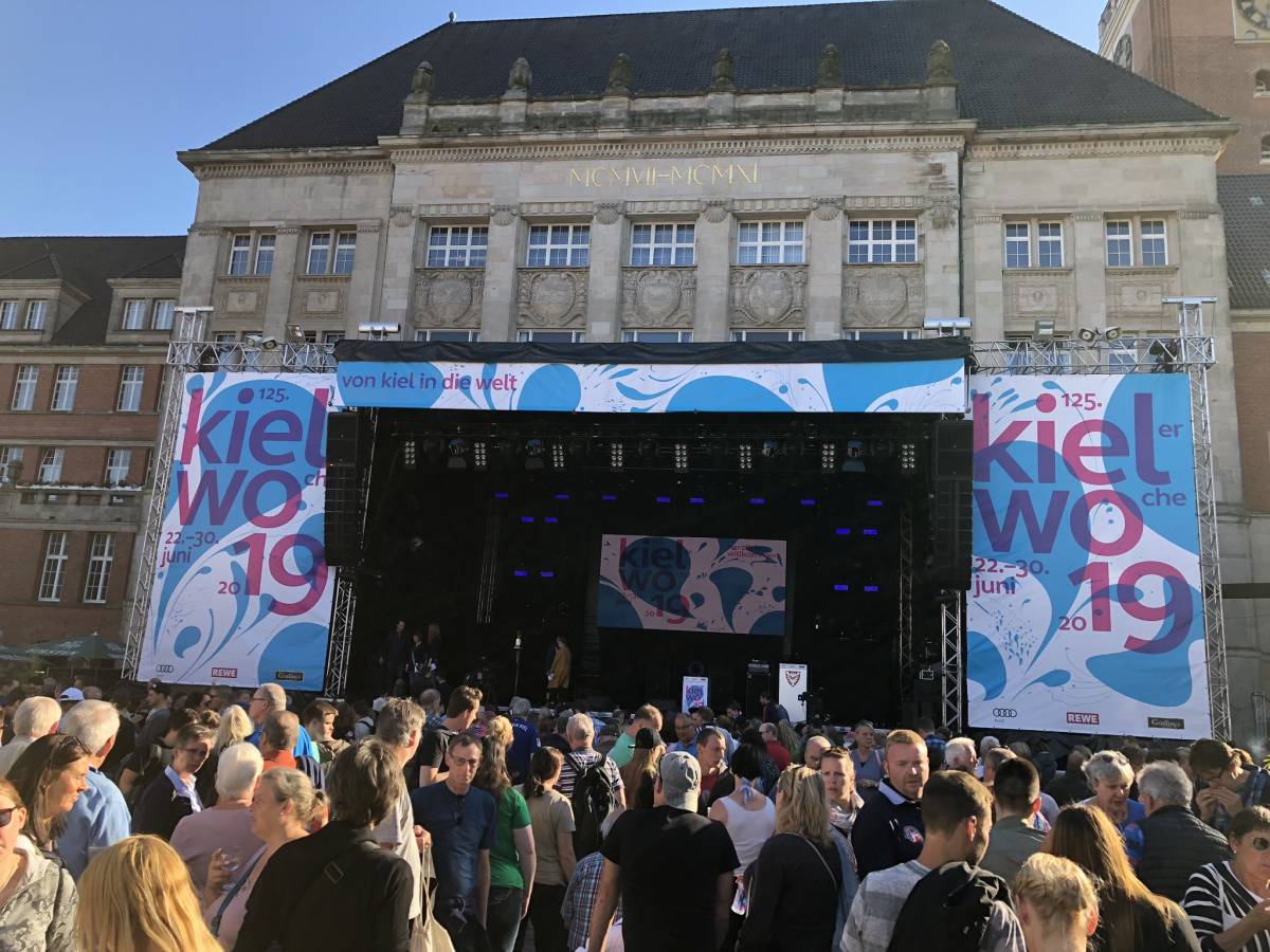 Opening Kiel Week 2019 City Hall Square in Kiel