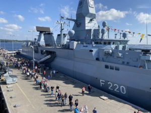 F 220 Frigate Hamburg at Kiel Open Ship 2021