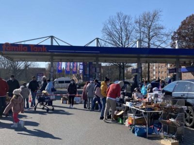 Flohmarkt Famila Wik Tankstelle und Parkplatz