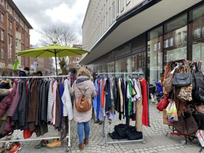 Kiel city center flea market on April 3rd, 2022