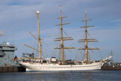 Sailing training ship Gorch Fock in Kiel