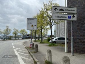Grenzstraße Kiel am Ostuferhafen / Klaipeda Fähre