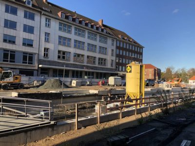 Holstenbrücke Kiel Baustelle Kleiner Kiel-Kanal am 29.10.2019