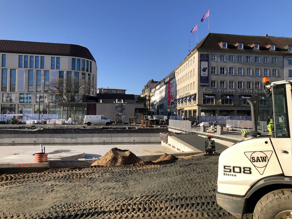 Holstenbstraße / Holstenbrücke construction site Kleiner Kiel Canal on October 29th, 2019