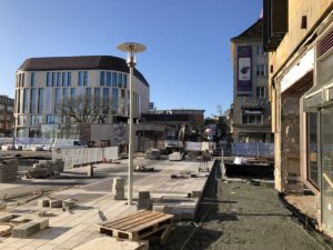 Holstenstraße Kiel construction work on the small Kiel canal on October 29th, 2019