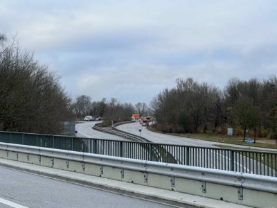 Holtenauer Hochbrücken B 503 Vorbereitungen für Freigabe der Brücke