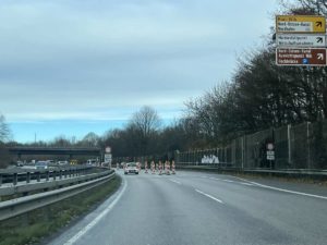 Holtenauer Hochbrücke Fahrt Richtung Norden Abfahrt Kiel-Wik