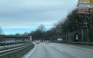 Holtenauer Hochbrücke Fahrt Richtung Norden Abfahrt Kiel-Wik