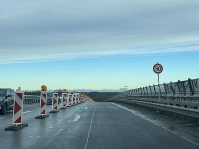 Holtenauer Hochbrücke Fahrt über Prinz-Heinrich-Brücke