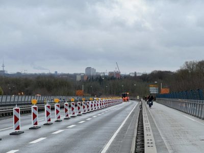 Holtenauer Hochbrücke Vorbereitungen für Freigabe für Verkehr