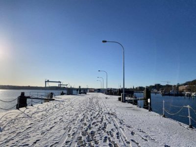 Blücherbrücke & Kieler Förde im Winter