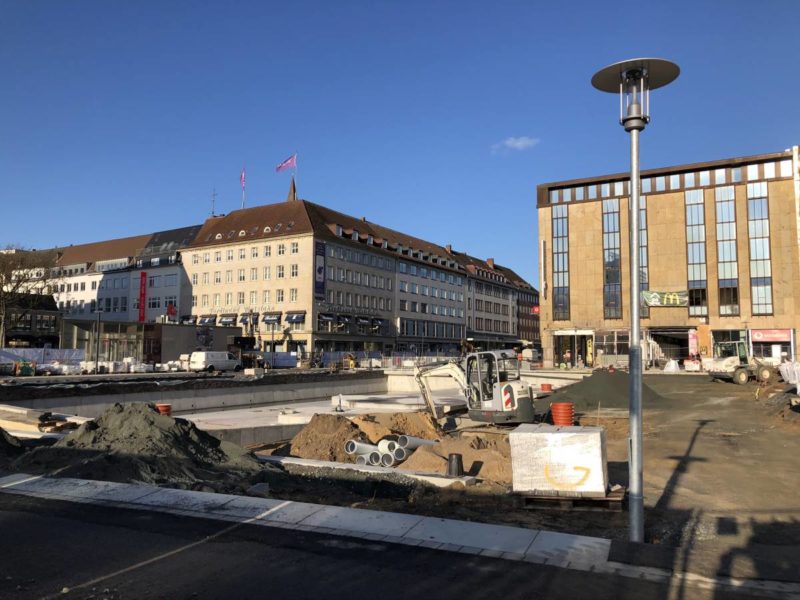 Berliner Platz Kiel Baustelle Kleiner Kiel Kanal am 29.10.2019