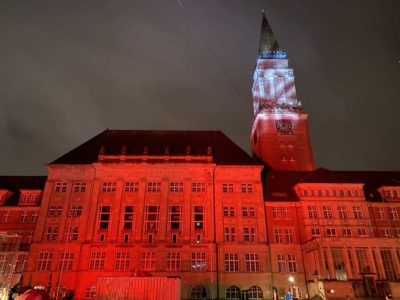 Lichtshow Rathaus Kiel Lichtermeer 2021