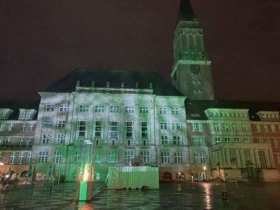 Kieler Lichtermeer 2021 Rathaus Kiel Rathausplatz
