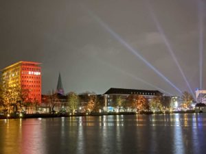 Kieler Lichtershow Kiel HSH Nordbank Gebäude