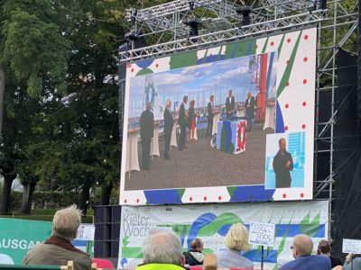 Schlossgarten Kiel Video-Leinwand Kieler Woche 2020