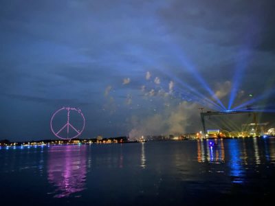 Kiel Week Fireworks 2022 drone show and laser