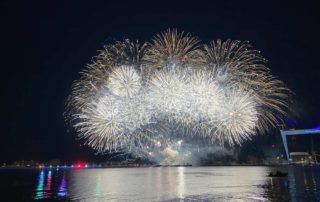 Kiel Week Fireworks 2022 Final fireworks over the fjord