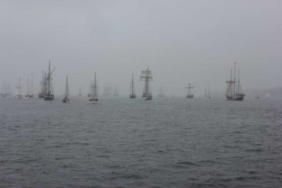 Segelschiffe im Nebel Windjammerparade 2013 Kieler Förde