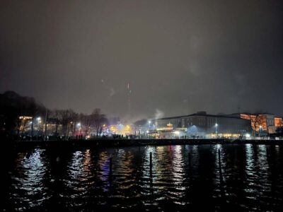 Kiellinie Kiel New Year's Eve 2023 view from the Reventlou Bridge