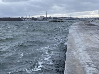 Kieler Förde Hochwasser Kiellinie Februar 2021