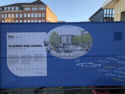 Kieler Kiel-Kanal Baustellenabsperrung