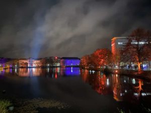 Kleiner Kiel Kieler Lichtermeer 2021 beleuchtete Gebäude