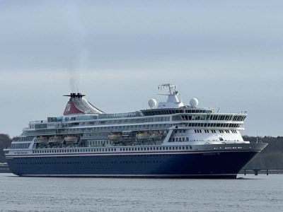 Cruise ship Balmoral in the Kiel Fjord