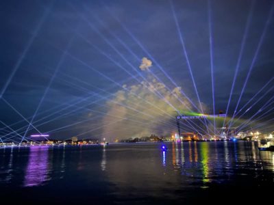 Laser show Kiel Week Fireworks 2022