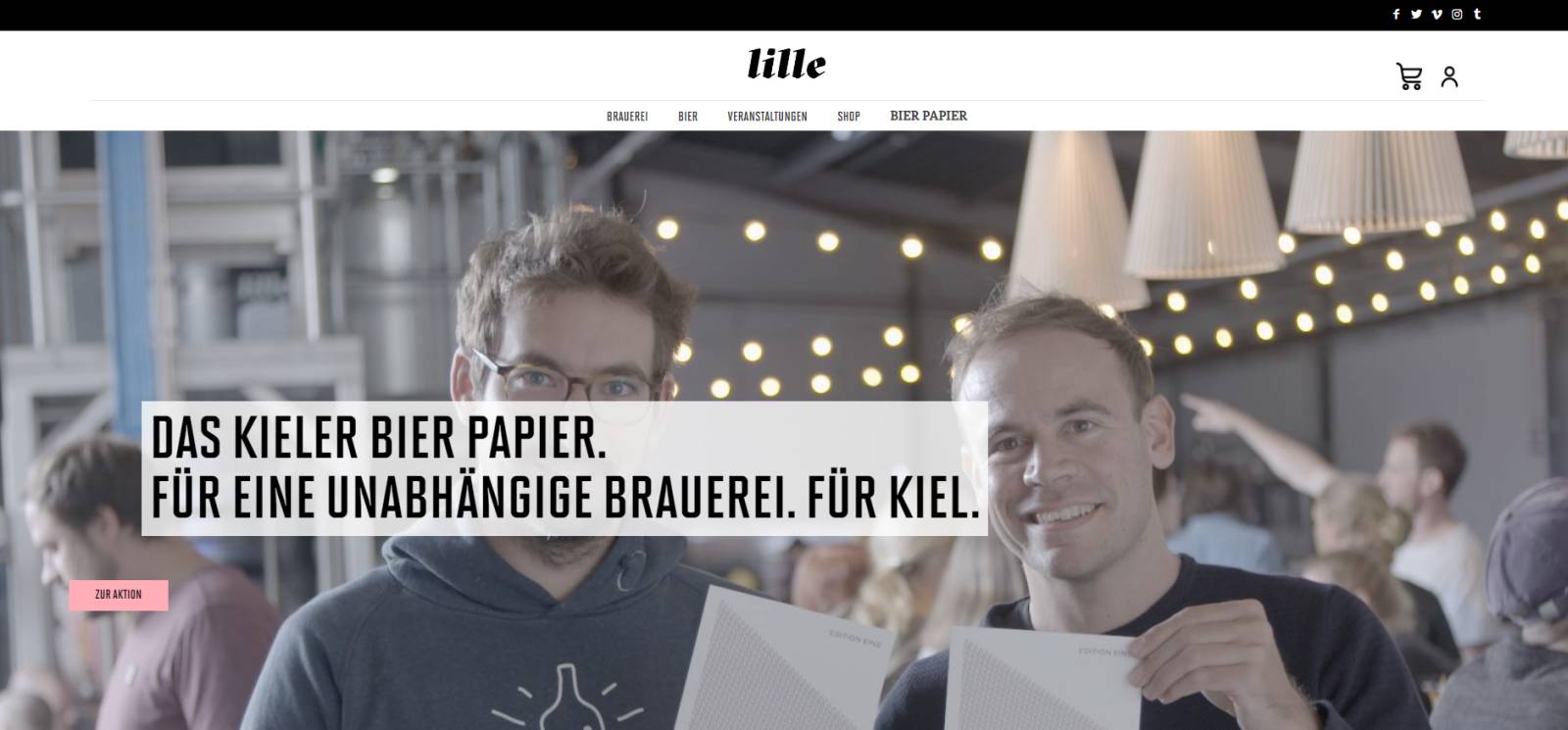 lille Brauerei Kiel Homepage Bier Papier