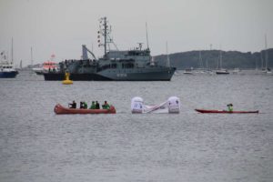 M 1058 FULDA Minenjäger Kieler Förde Gorch Fock Protestaktion