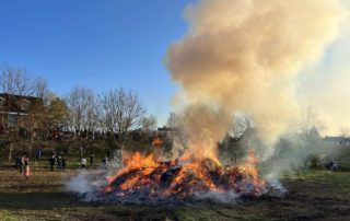 Easter fire in Kiel-Suchsdorf