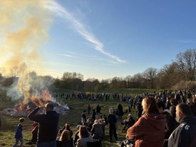 Easter fire in Suchsdorf by the volunteer fire brigade