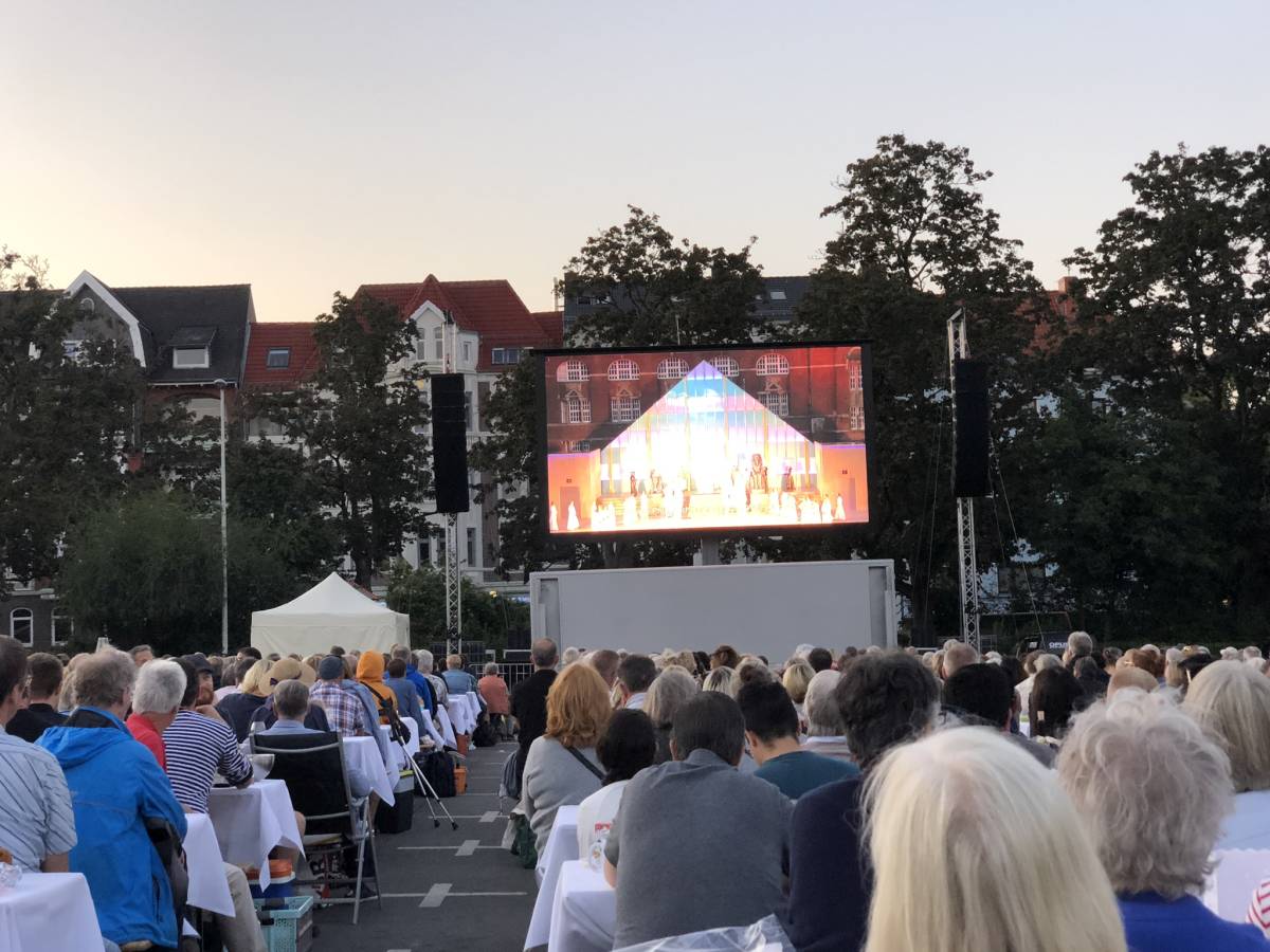 Live broadcast of the opera "AIDA" by Verdi on Blücherplatz in Kiel on August 24th, 2019