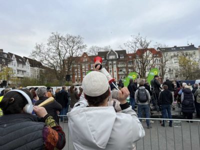 Protest gegen Robert Habeck in Kiel