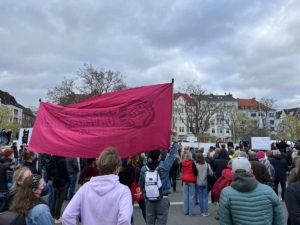 Protestbanner Habeck in Kiel 14.4-2022