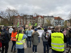Robert Habeck in Kiel Protest Impfgegner