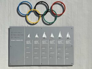 Segelwettkämpfe Olympische Spiele Kiel-Schilksee 1972 Hinweistafel