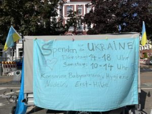 Spenden für die Ukraine Blücherplatz Kiel