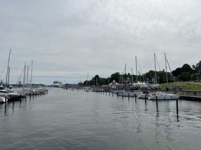 Sports harbor Reventlou Kiellinie at the Kiel Fjord