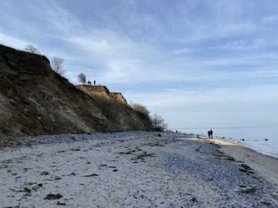 Baltic Sea steep coast Danish-Nienhof beach walk