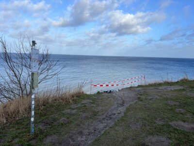 Steilküste Stohl an der Ostsee Holztreppe ist weg